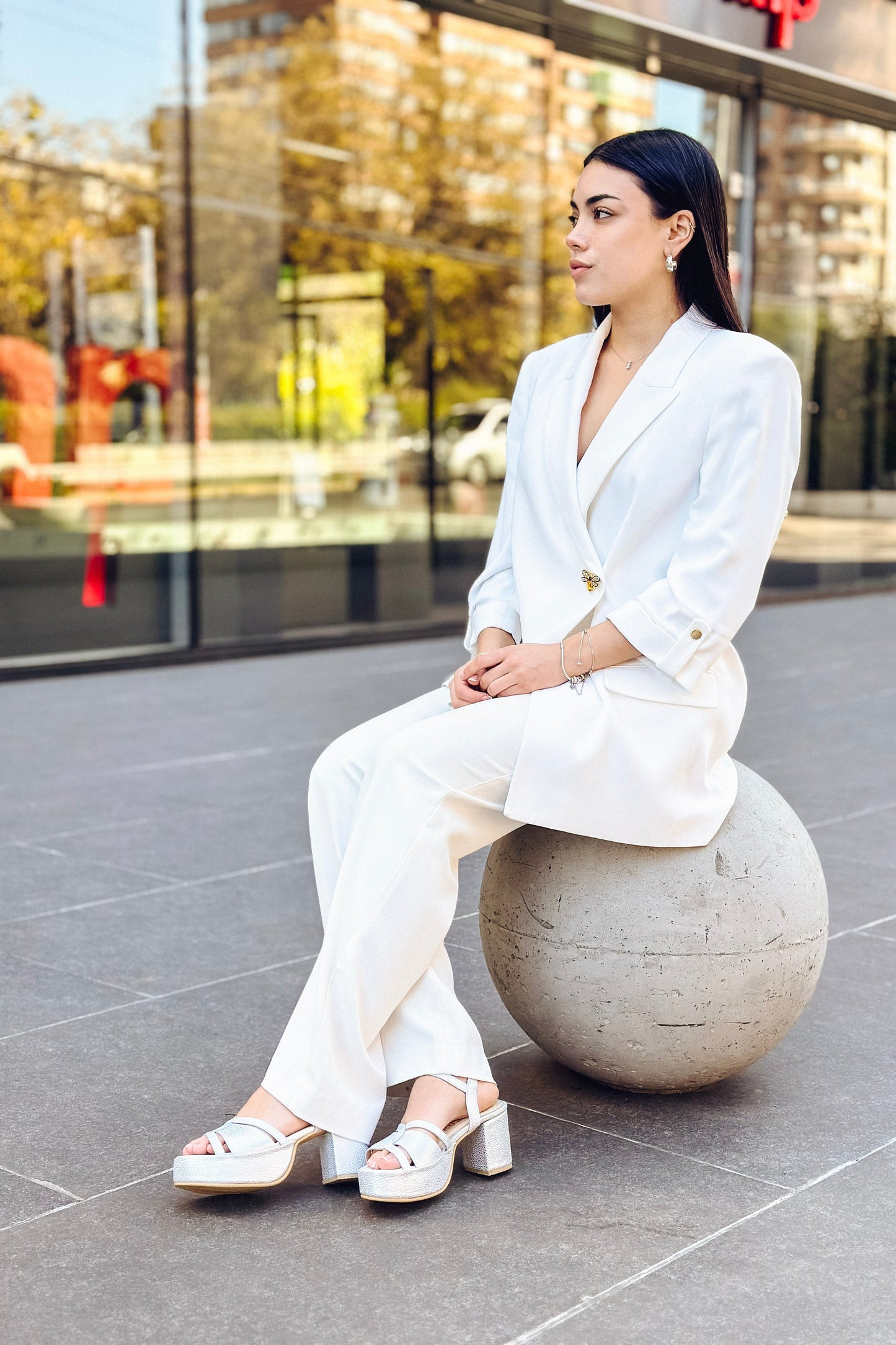 SANDALIA CHARLOTTE BLANCO PLATA 1
