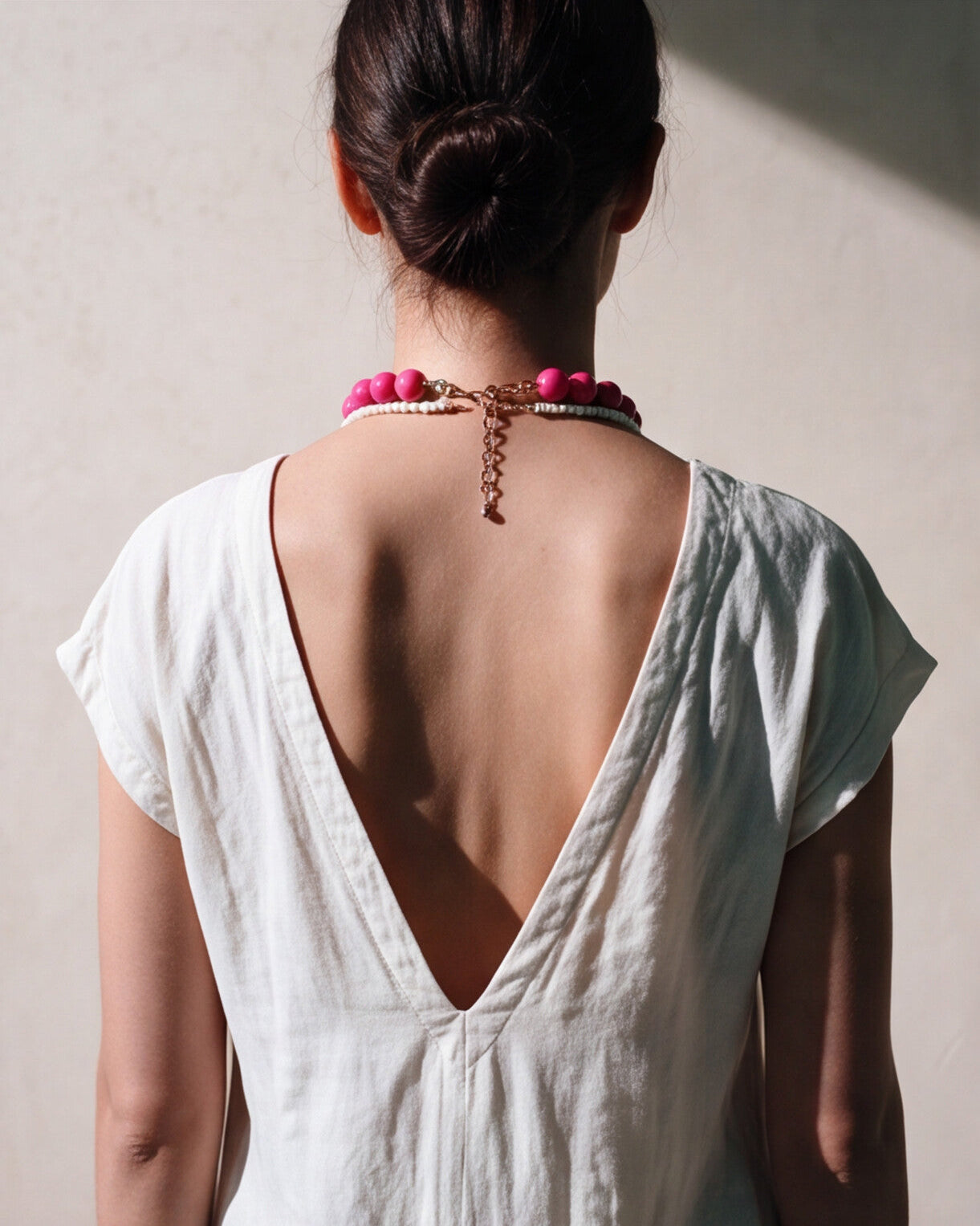 COLLAR FUCSIA BLANCO
