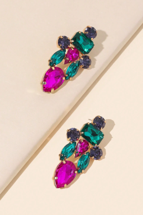 AROS FUCSIA Y VERDE MULTICOLOR