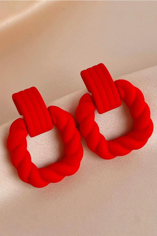 AROS GEOMÉTRICOS ROJOS