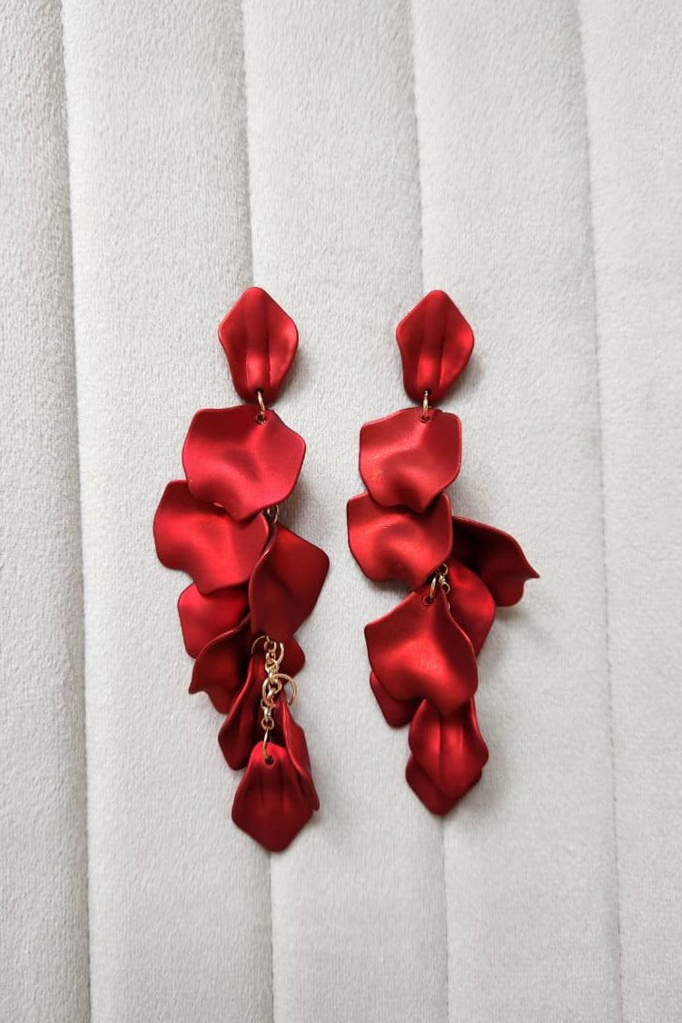 AROS LARGOS ROJO METÁLICO