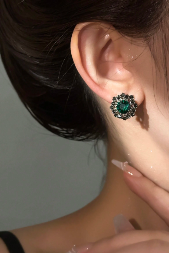 AROS MINI FLOR VERDE ESMERALDA