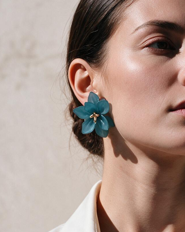 AROS FLOR AQUA AZUL
