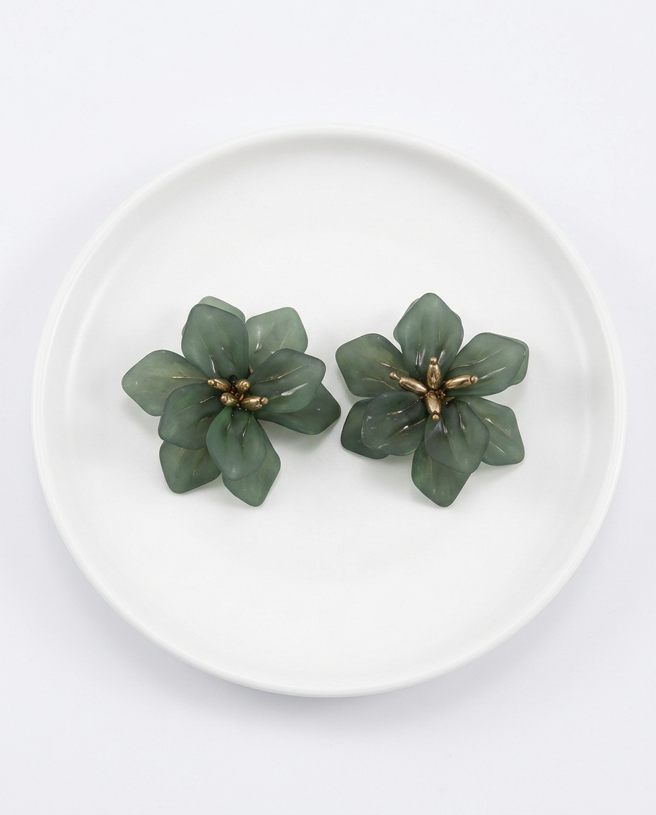 AROS FLOR VERDE OSCURO