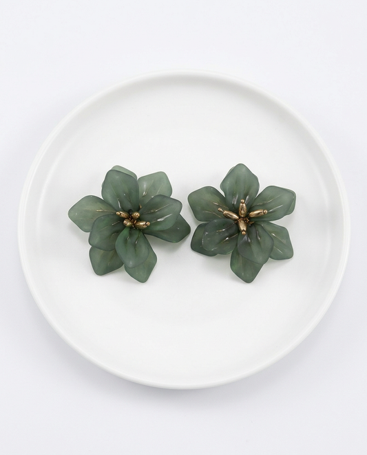 AROS FLOR VERDE OSCURO