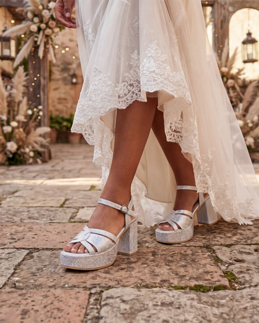 SANDALIA CHARLOTTE BLANCO PLATA 1