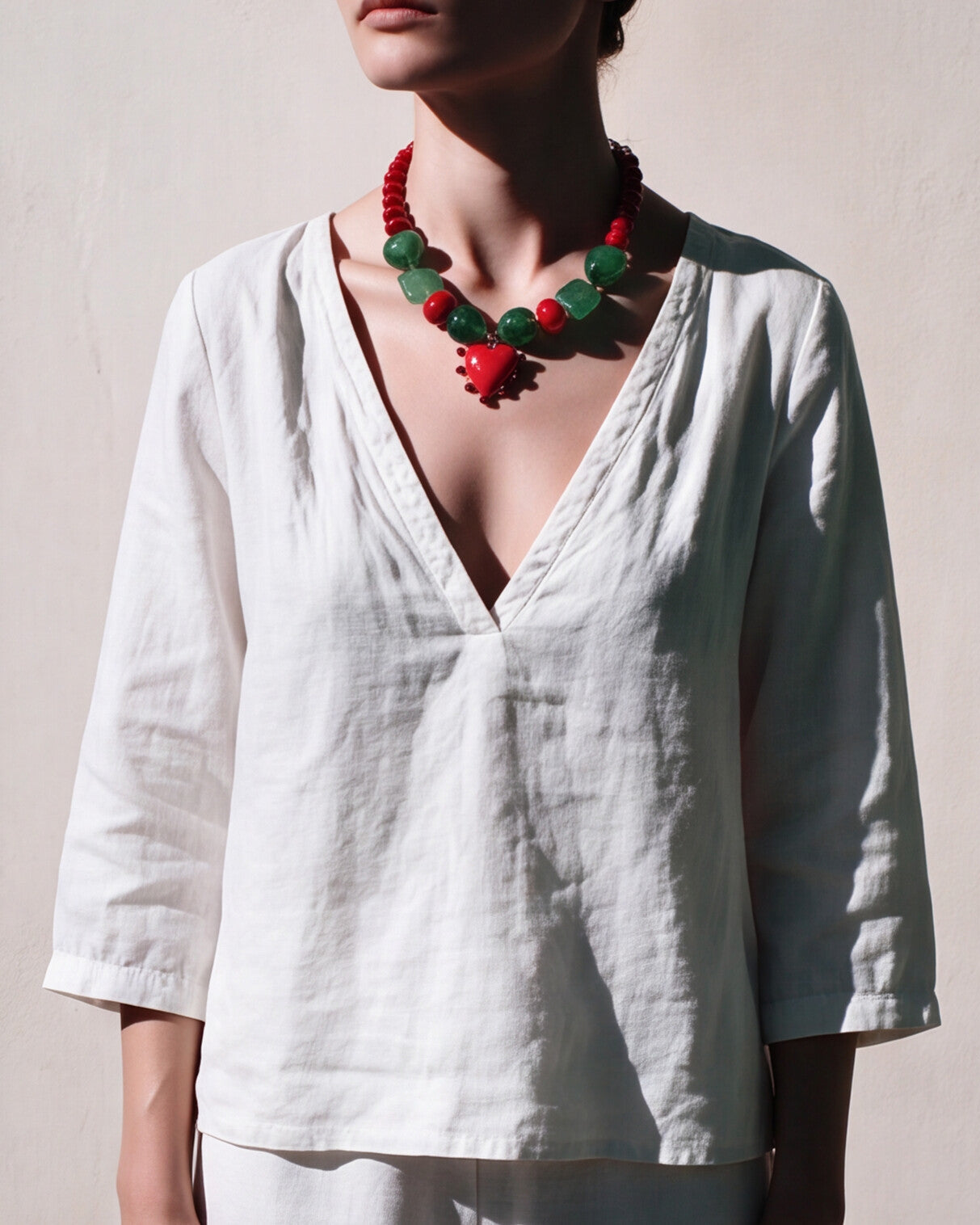 COLLAR ROJO VERDE