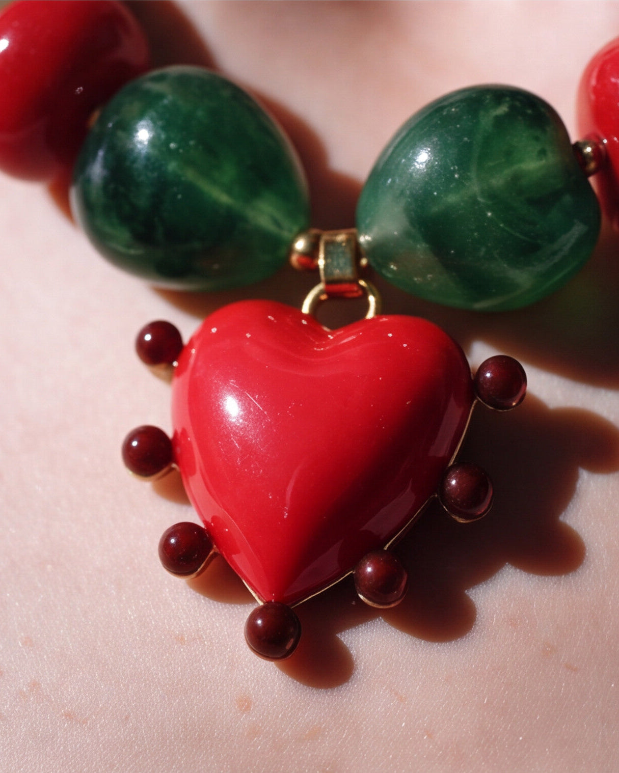 COLLAR ROJO VERDE