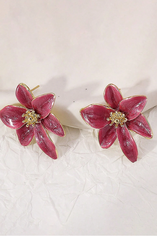 AROS FLOR EN GOTA ROSA