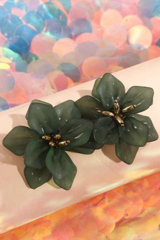 AROS FLOR VERDE OSCURO