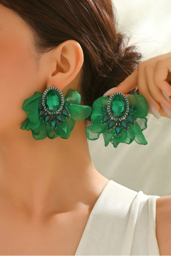 AROS PETALO DIAMANTE VERDE