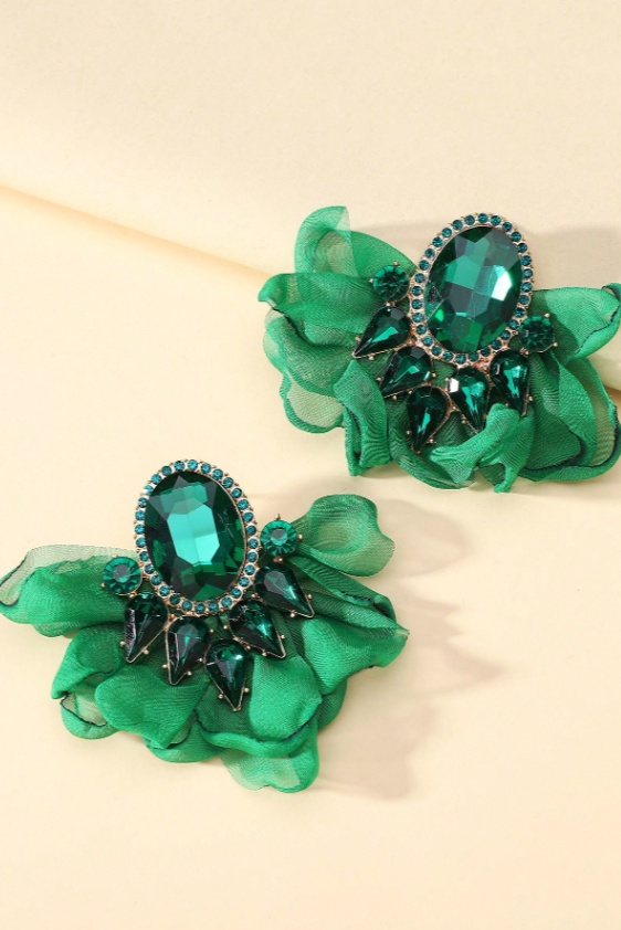 AROS PETALO DIAMANTE VERDE