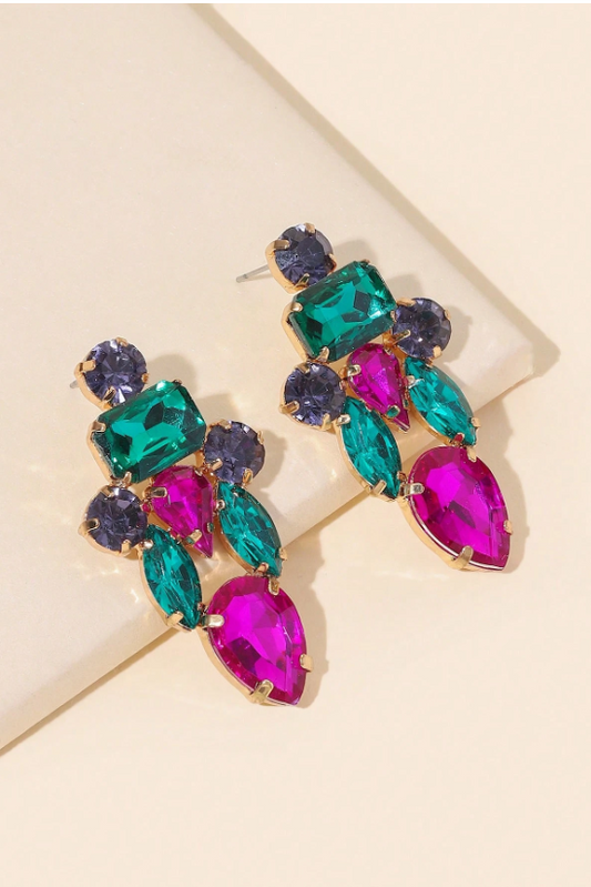 AROS FUCSIA  Y VERDE MULTICOLOR