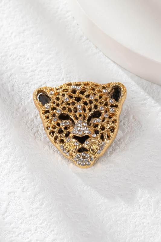 BROCHE LEOPARDO DORADO