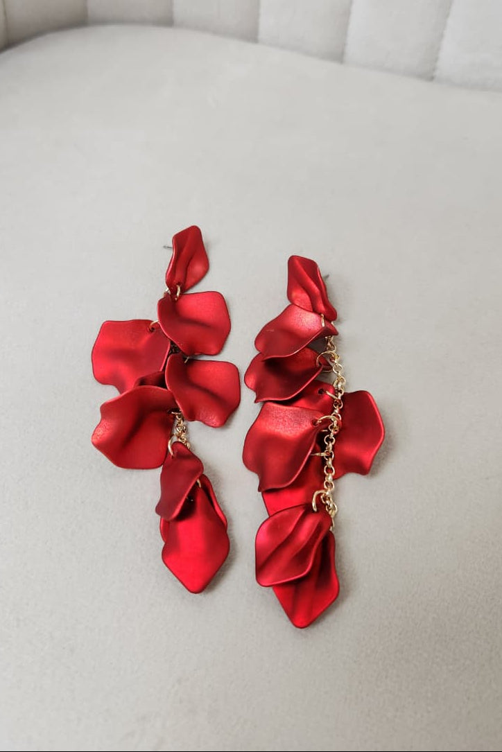 AROS LARGOS ROJO METÁLICO