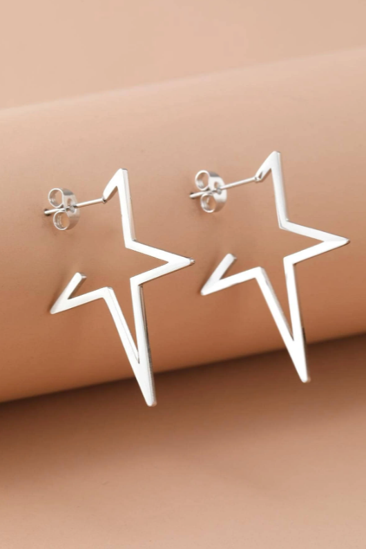 AROS ESTRELLA PLATEADO