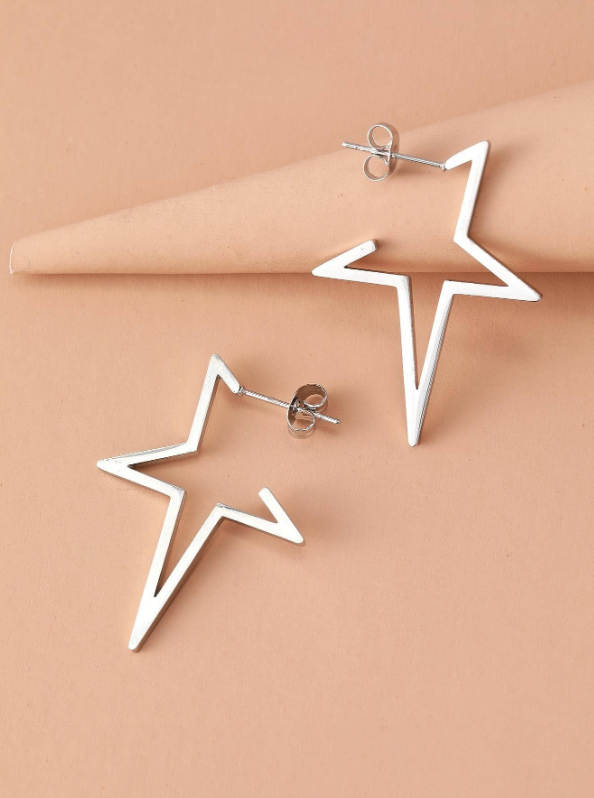 AROS ESTRELLA PLATEADO