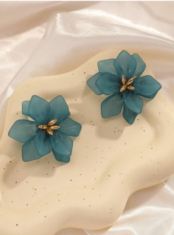 AROS FLOR AQUA AZUL