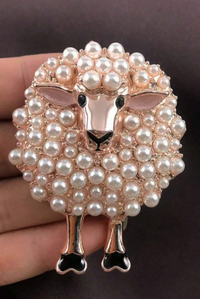 BROCHE OVEJA ROSA